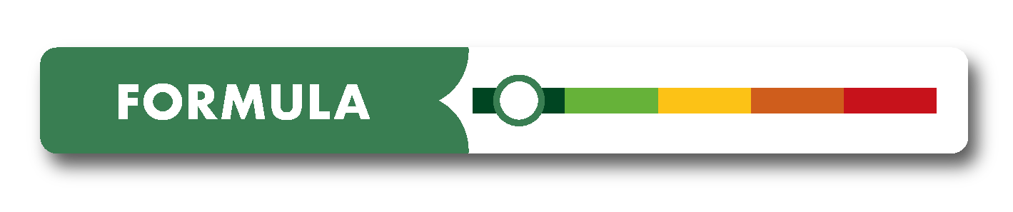 mörkgrön mätare formule green impact index